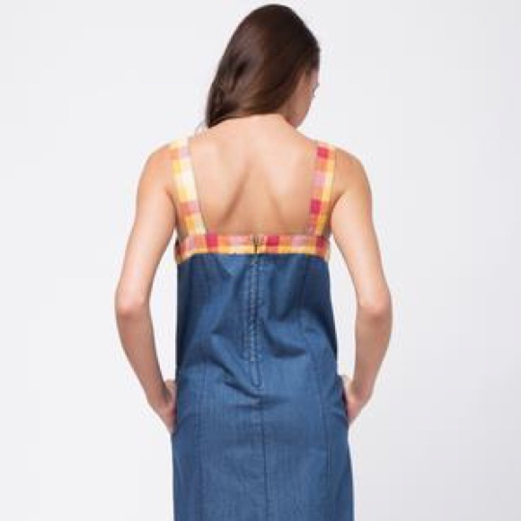 [NWT] ANTHRO Denim Shift Dress - Picture 4 of 6